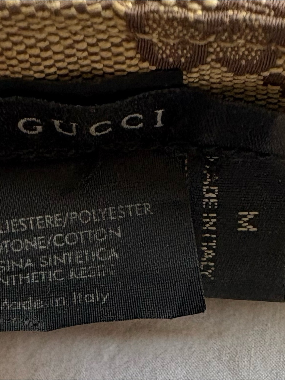 Vintage 99/00 Tom Ford Era Gucci GG Monogram Canvas Sun Visor Adjustable Size M - Picture 5 of 12